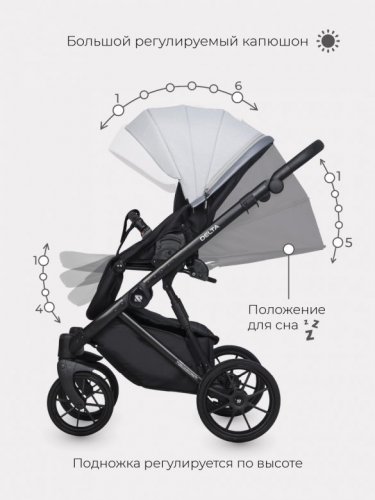 Коляска модульная 2 в 1 Riko Basic Delta фото 2