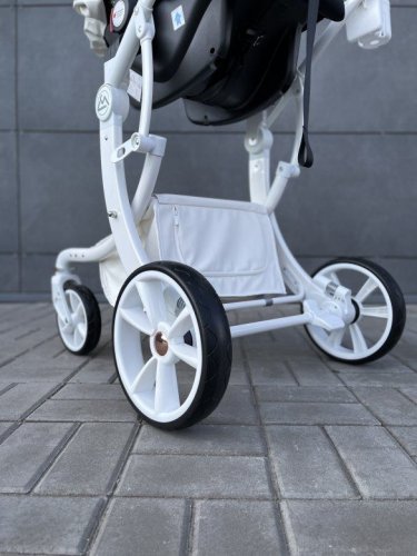 Коляска модульная 3 в 1 "Luxmom" 608-2 экокожа фото 10
