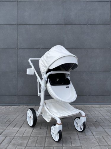 Коляска модульная 3 в 1 "Luxmom" 608-2 экокожа фото 7
