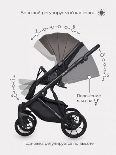 Коляска модульная 2 в 1 Riko Basic Delta Ecco фото 2