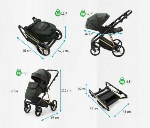 Коляска модульная 2 в 1 Adamex Quantum Special Edition фото 12