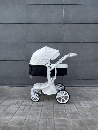 Коляска модульная 3 в 1 "Luxmom" 608-2 экокожа фото 3